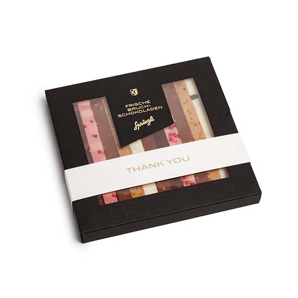 Barres de chocolats frais à la casse 'Thank you' 130g
